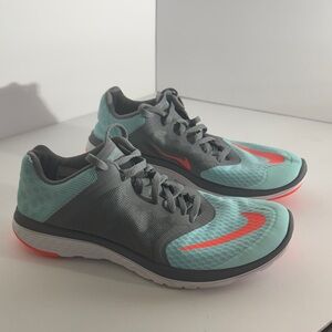 Gray and Teal Women's Running Shoes